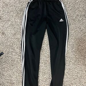 Adidas Black Joggers with Ankle Zipper